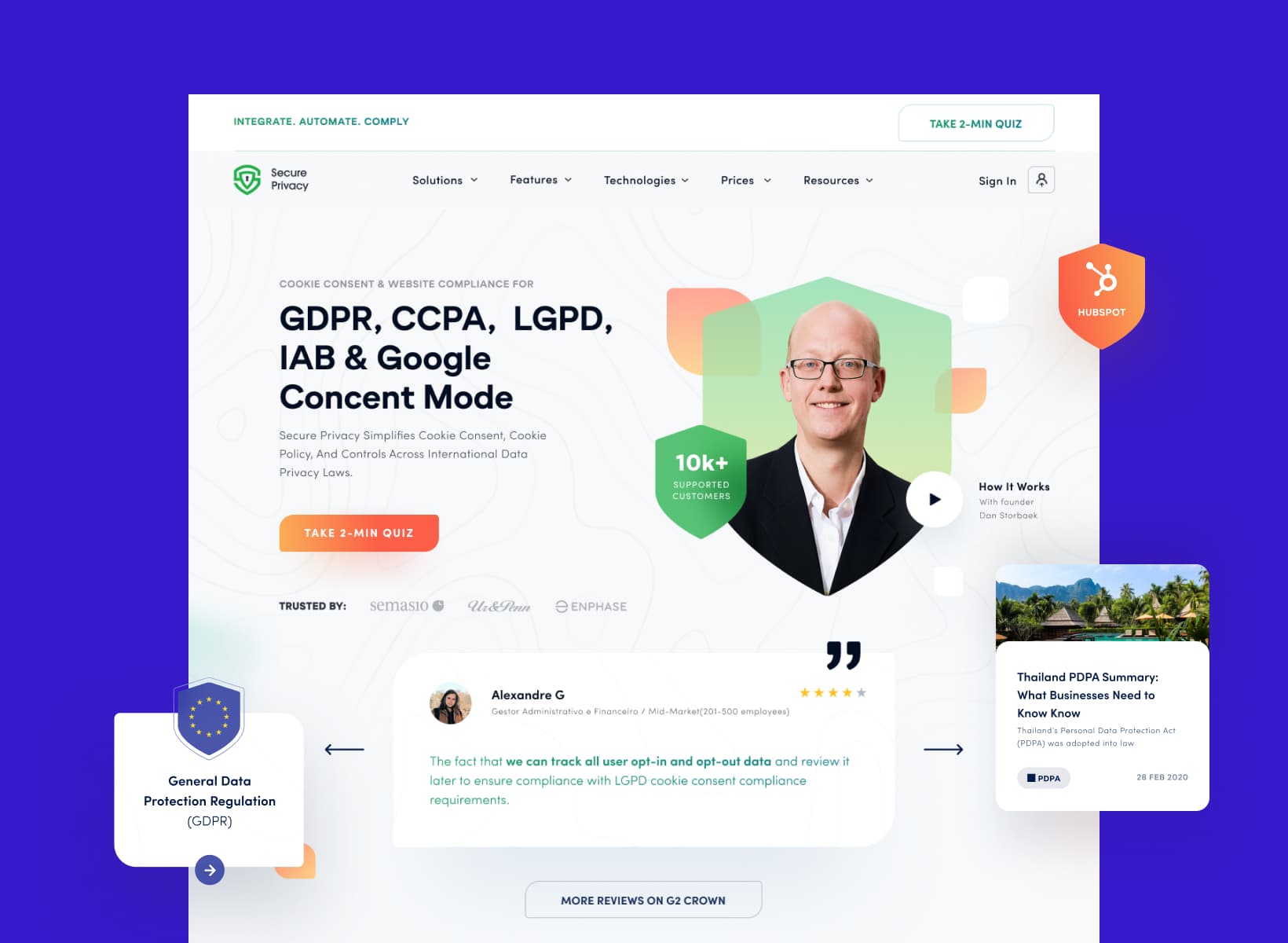 Data privacy and cookie consent compliance